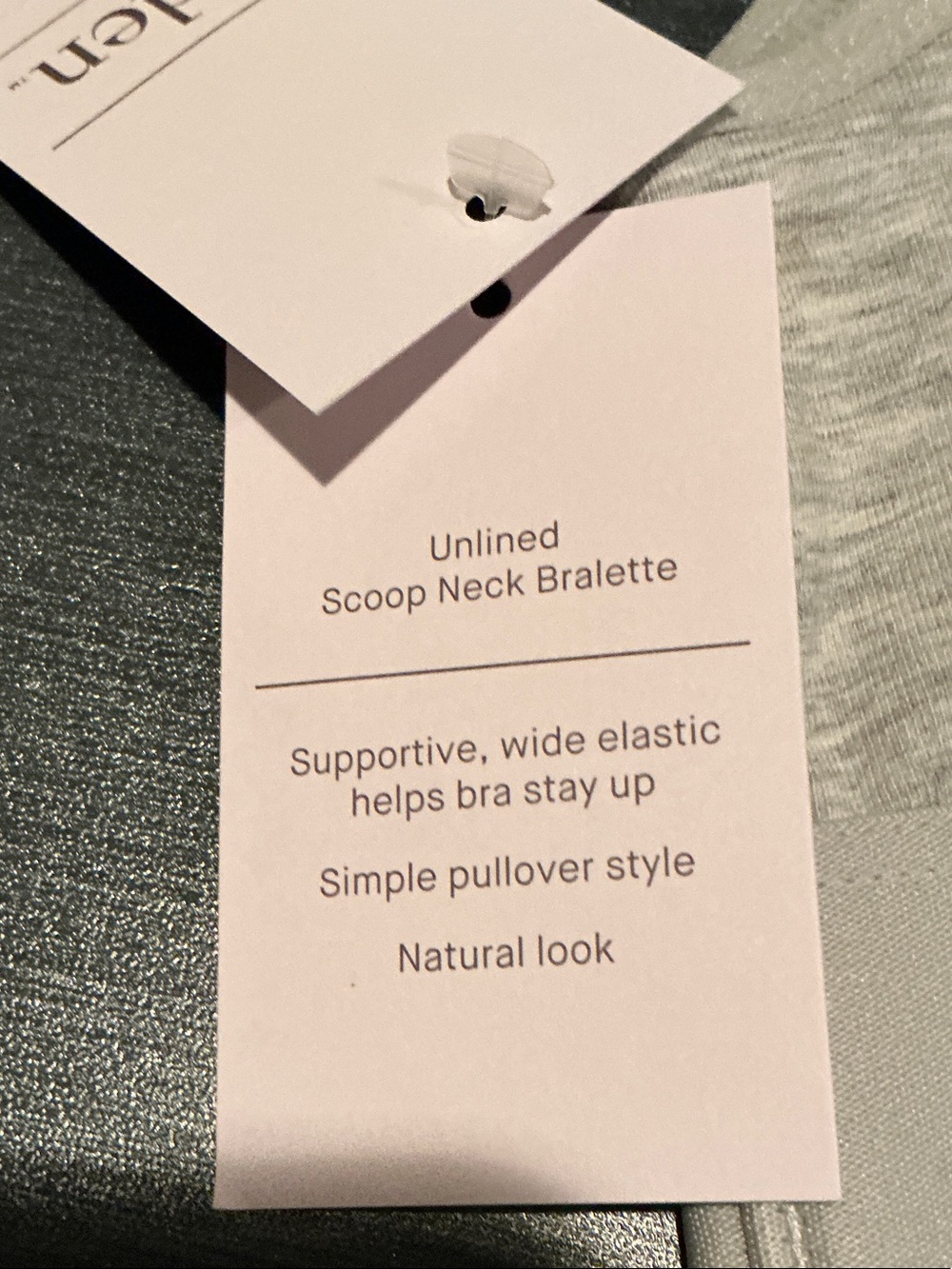 2 Seamless Light Gray Cotton-Blend Scoop Neck Bralettes - Picture 3 of 6